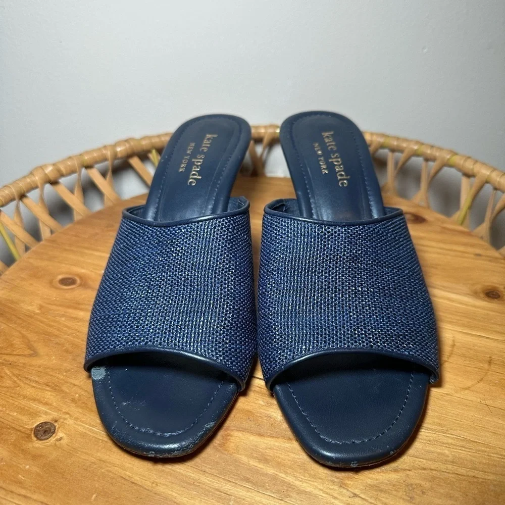 Kate Spade New York Malibu Summer Vacation Resort Sandal Blazer Blue Size 7.5/38